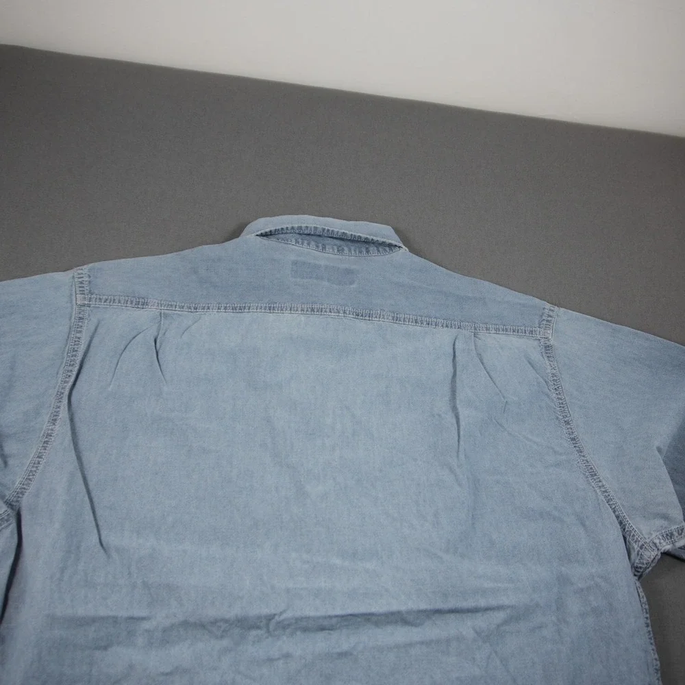 Vintage Big Mac Workwear Chambray 2 Pocket Short Sleeve Men Shirt L